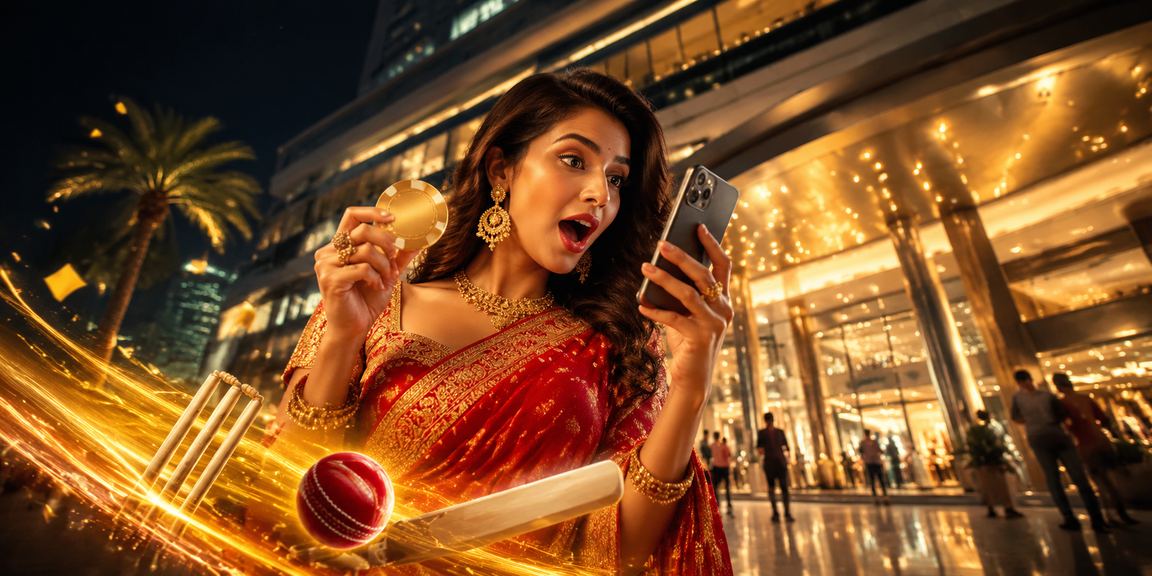 Indian woman registering on mobile cricket betting platform